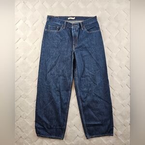 Levi's Baggy Dad Jean Womens 29 Dark Wash High Rise Rigid Denim